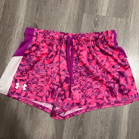 Purple and Pink Under Armor Youth Shorts - Picture 1 of 3